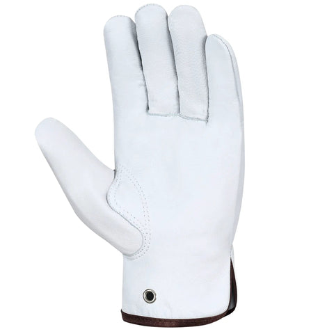 Beefy Goat Skin Leather Work Gloves Pack Of 12 Pairs For Men And Women Cut Resistant 1 mm Thick Leather with Keystone Thumb