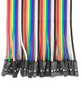 120-Piece 20cm Dupont Jumper Wire Kit 40pin Multicolor Cables M To M And F To F For Breadboard To Board Prototyping Arduino