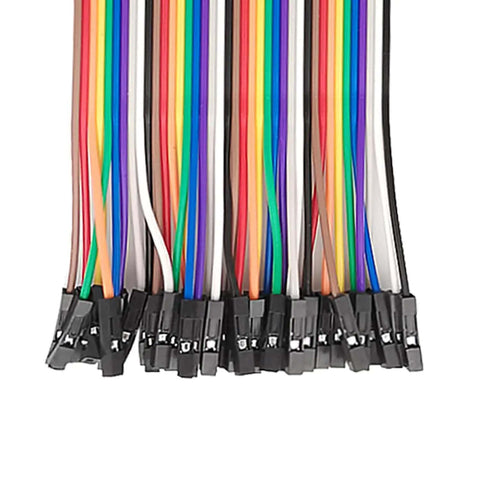 120-Piece 20cm Dupont Jumper Wire Kit 40pin Multicolor Cables M To M And F To F For Breadboard To Board Prototyping Arduino