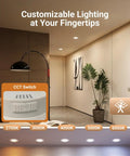 2 Pack 6 Inch LED Recessed Retrofit Down Lights With Motion Sensor 5 CCT Color Temperature Options installed in hallway ceiling