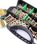 Beefy 907 Piece Metric Bolt Kit With M4 M5 M6 M8 Alloy Steel Hex Bolts Nuts And Washers in organizer case
