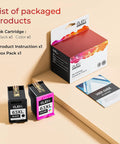 63XL Ink Cartridges 3 Pack Black And Color Replacement For 63 And 63XL Ink Cartridge Works With OfficeJet 3830 4650 5255