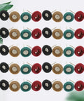 Solid 40 Pc Abrasive Nylon Buffing Wheel Set For Rotary Tool And Drill Rust Deburring Smooth Metallic Polish Efficient Shiny Finish For Metal Non Metal Jobs - Assorted nylon buffing wheels in various colors arranged in rows.