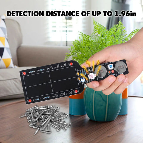 Hand holding Metal Detector Soldering Project Kit For Newbies And Curious Tinkerers Learn Hands On Electronics