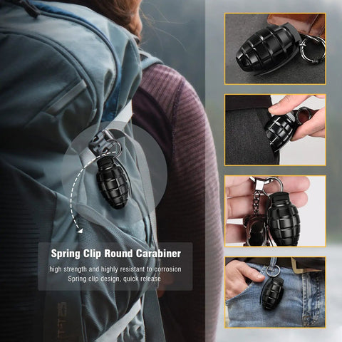 Waterproof Pill Case And Cash Stash Keychain Organizer with ring fob attached to backpack strap, outdoor use featured