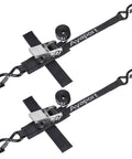 Stainless Steel Ratchet Boat Tie Down Straps For Trailer 5 Feet 2400 Lbs Break Strength Heavy Duty Transom Straps for Safety