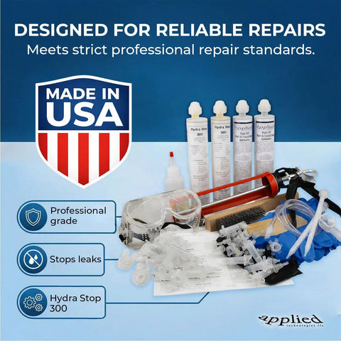 10ft Peel Paste Foundation Crack Repair Kit With Surface Ports And 300 Polyurethane Foam For Basement Waterproofing