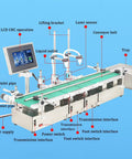 Double Head Automatic Bottle Filler Machine With Conveyor Belt showing LCD operation, tray, and liquid outlet.