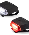 Quick Wrap Bike Light Set With 40 Lumen Headlight And 10 Lumen Taillight Cob LED For A Brighter Look Tool Free Install Battery Powered