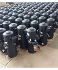 Multiple 12V Diesel Truck Parking Heaters With Water Cooling System lined up for display in a warehouse.