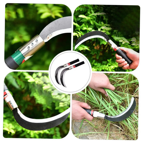 Two Piece Ergonomic Manganese Steel Garden Tools Set for Weeding, Harvesting and Tree Cutting with pro grade easy grip handles