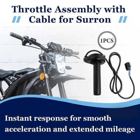 Twist Grip Throttle Handle With Rolling Bearing Cable Upgrade For Sur Ron Light Bee X S And Segway X160 X260 E Ride Pro 2.0 3.0 Dirt Bike Ebike Replacement Kit