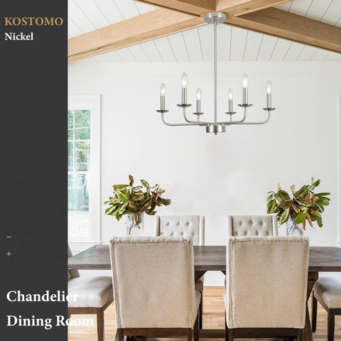 Six Light Farmhouse Candle Chandelier In Black And Brass For Bedrooms Kitchen Island And Dining Rooms Ceiling Light Fixture in dining room