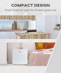 Hella Cool 1.1 Cubic Foot Compact Upright Freezer With Slick Removable Baskets Reversible Door And Smooth Temperature Adjustment For Dorm Apartment Or Office Storage In Clean White in modern kitchen and bedroom setting.