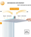 16 Inch Square Stainless Steel Rainfall Shower Head High Pressure Chrome Finish With Silicone Jets For Wide Coverage