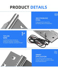 Heavy Duty 4 Wire Electric Transfer Hinge With Smart Hidden Wiring And Rock Solid Swings Perfect For High Traffic Security Doors Featuring Top Notch 304 Stainless Steel Build and Teflon wire details.