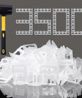 Pro Grade Tile Leveling Clips One Sixteenth Inch 3500 Piece Spacers Kit With Sixteen Ounce Rubber Mallet Hammer Eco Friendly Rubber Tips