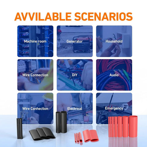 500 Pcs Heat Shrink Tubing Kit With 4 To 1 Shrink Ratio Adhesive Lined Marine Grade Shrink Wrap Applications Display