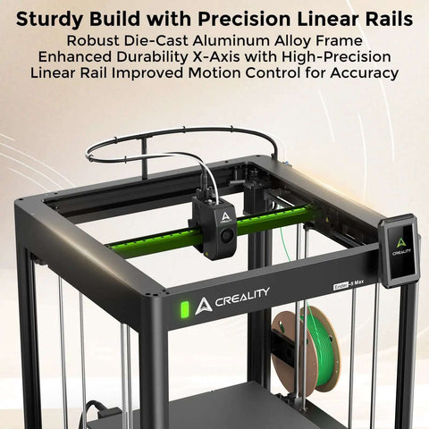 Ender-5 Max 3D Printer With Massive 400x400x400mm Build Volume, Crazy Fast 700mm Per Second Printing, sturdy aluminum frame, side view