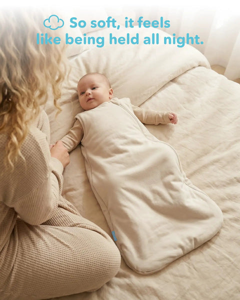 Soft Breathable Viscose Bamboo Sleep Sack For Babies 6 12 18 Months One TOG Wearable Blanket With Two Way Zipper Slate Color use