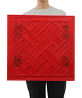 Big 16 By 16 Inch Concrete Stamp Mat With Realistic Woven Texture For Patios Driveways And Walkways Durable PU Material