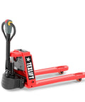 TEXLIFT 3300 Lb Full Electric Power Pallet Jack Standard Duty Pallet Truck With 48-Inch Forks And Lithium Ion Battery on warehouse floor.