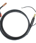 150 Amp MIG Gun Torch Drop In Replacement For Lincoln Magnum Welders 12 Ft Cable With Spade Terminals visible.