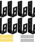 8 Pack Heavy Duty 2x4 Door Barricade Brackets U Shaped Wood Mount Security Bar Holders For Home Garage Barn Shed Gate Reinforcement