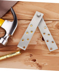 Hidden 360 Degree Door Hinge For Secret Bookcase Doors, Heavy Duty Concealed Pivot In Stainless Steel on wooden surface