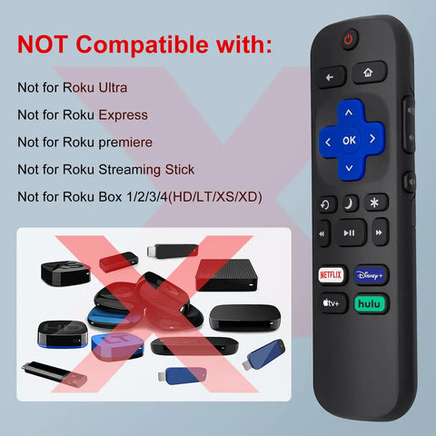 Two Pack Replacement Remote For Smart TVs Backups, Plug And Play, Compatible With Hisense Onn Sharp Series, no Roku compatibility