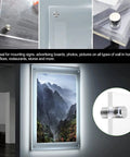 12-Piece Stainless Steel Standoff Screws Kit 19x80mm Advertising Mounting Hardware For Wall Mounting Acrylic Frames Glass Signs And Photo Displays No-Drill Setup With Included Screws Anchors And Nails used for wall-mounted acrylic frame display