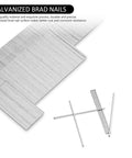 Heavy Duty Galvanized Brad Nails For Nail Guns 2 Inch 18 Gauge Dang Fine Trim And Molding Fasteners Kick Butt On Upholstery Jobs No Sweat Install 800 Pack Box in a close-up view.