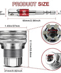 Heavy Duty Adjustable Universal Socket Wrench With Killer Non Slip Grip Fits 3/8 To 3/4 Drive Ratchet Tool product size dimensions.