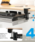 Under Desk Keyboard Tray With 60 Degree Swivel Clamp And Height Adjustment For Corner Desks, 25.6 By 11.8 Inch Slide Out Keyboard Mouse Platform