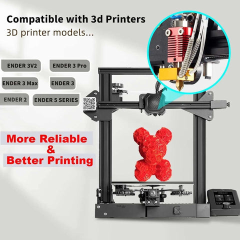 Ender 3 Hotend Upgrade Kit With M3 Stud Thermistor installed on Creality 3D printer, showcasing improved printing quality.