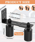 Heavy Duty Sliding Gate Roller Guide Set With 3 Inch Nylon Support, Adjustable Steel L Bracket Wheels, dimensions illustration