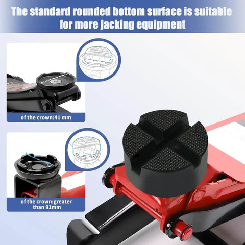 Universal Pinch Weld Jack Pad Adapter For Floor Jacks Upgraded Rubber Pad With X Slot Design Frame Rail Protective Pad