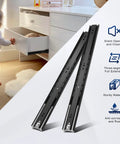 Pair Of 24 Inch Soft Close Drawer Slides With Ball Bearing Full Extension For Dresser Drawers Side Mount Heavy Duty Black Glides