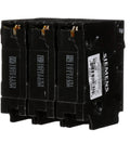 Q360 60 Amp Three Pole Type QP Circuit Breaker With 240V Operation, 10,000 AIC Rating, side view with label.