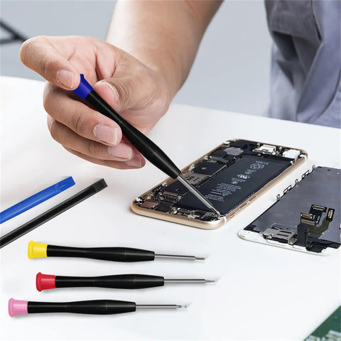 Must Have 22 In 1 Electronics Repair Tool Kit with precision screwdriver on phone battery