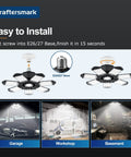 Heavy Duty 300W LED Garage Ceiling Lights With Adjustable Panels, 30000LM High Bay Output installation guide, 2 pack