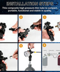 Installation steps for Hydraulic Accumulator Tool Kit With Nitrogen Charging Pro Grade Three Gauges 1500 4000 6000 PSI