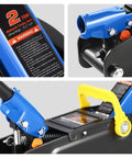 Low Profile Hydraulic Trolley Floor Jack 2 Ton Capacity 4000 Lbs With Lift Range From 5.1 To 13 Inches, close-up view