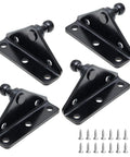 4 Pack Universal 10mm Ball Stud Gas Struts Mounting Brackets for Gas Springs and Lift Supports L Type Brackets With Screws Included Heavy Duty Steel Corrosion Resistant Hardware Compatible With 10mm Ball Head