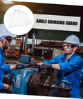 4 Pack Transparent Bench Grinder Guard Shields Eye Shield Replacement For Workshop Use shown with workers grinding