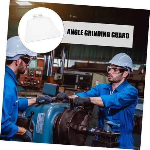 4 Pack Transparent Bench Grinder Guard Shields Eye Shield Replacement For Workshop Use shown with workers grinding