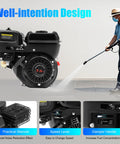 Beefed-Up 212cc 7.5HP 4 Stroke Gas Engine Motor with pull start, air cooled single cylinder, low noise performance, rugged build