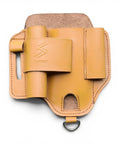 Leather Multitool Sheath EDC Belt Organizer for Flashlight and Tools, rugged pocket carry case with real leather and durable belt clip