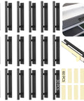 30 Pack Peel And Stick Cabinet Handles For Kitchen, Closet And More 6 Inch Self Adhesive Drawer Pulls Plastic No Drill Install Includes 60 Stickers For A Quick Budget Friendly Home Makeover And Cohesive Look. Black 6-inch peel-and-stick handles with 60 adhesive stickers