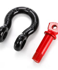 Heavy Duty 4 Pack Five Eighth Inch D Ring Shackle With Three Quarter Inch Pin 3.25 Ton Capacity 7165 Lbs Ideal For Tow Straps Winches Off Road Vehicle Recovery, close-up